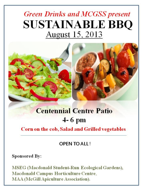 Sustainable BBQ Poster | Mac Campus August 15