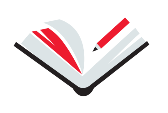open book and pencil