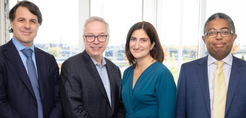 From left to right: Dr. Lorenzo Ferri (Thoracic Surgeon- McGill University), Dr. Serge Mayrand (Gastroenterologist - McGill University), Dr. Joanne Alfieri (Radiation Oncologist - McGill University) and Dr. Thierry Alcindor (Medical Oncologist - McGill University)