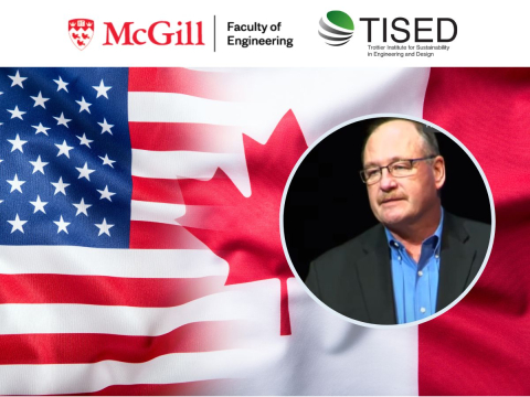 tised and mcgill engineering logo and canada and usa flags with john reilly