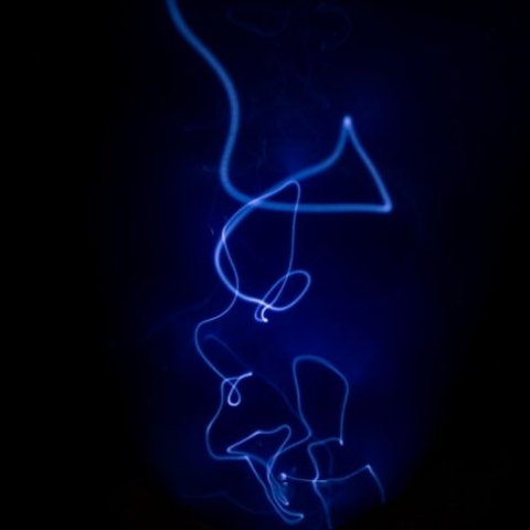 blue electrical light 