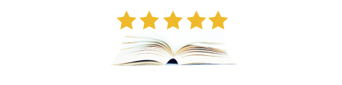 image of open book with five stars above