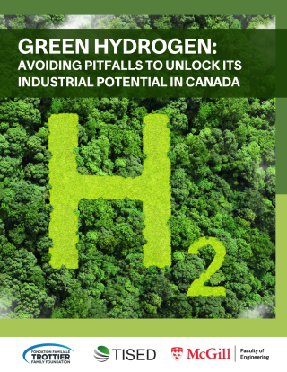 front page of the white paper "Green hydrogen: avoiding pitfalls to unlock its industrial potential in Canada"