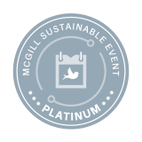 mcgill sustainable event platinum badge with bird in calendar