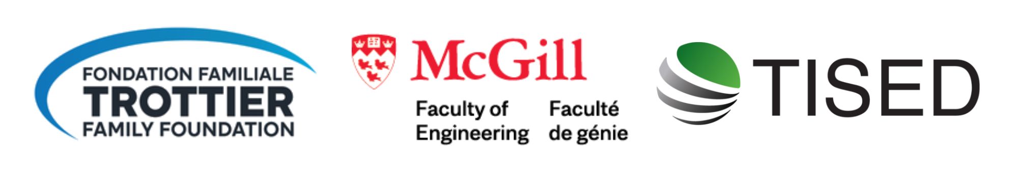 trottier family foundation, mcgill engineering and tised logos
