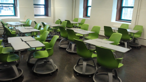 Photograph of classroom in Macdonald Harrington G01 building