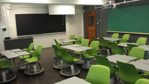 Photograph of classroom in Macdonald Harrington G01 building