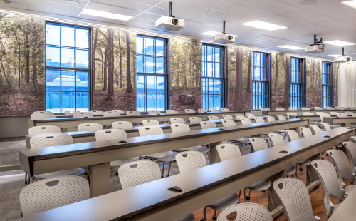 Photograph of the classroom in arts building