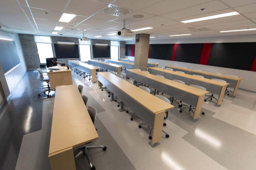 Photograph of a classroom in Burnside Hall 1104