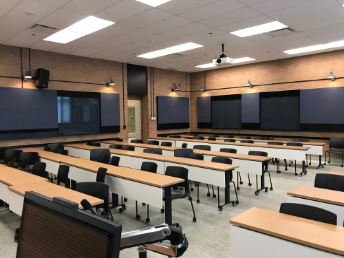 Photograph of classroom in Macdonald Harrington 279 and 280 building