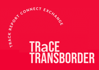 trace transborder logo showing track, report, exchange, connect