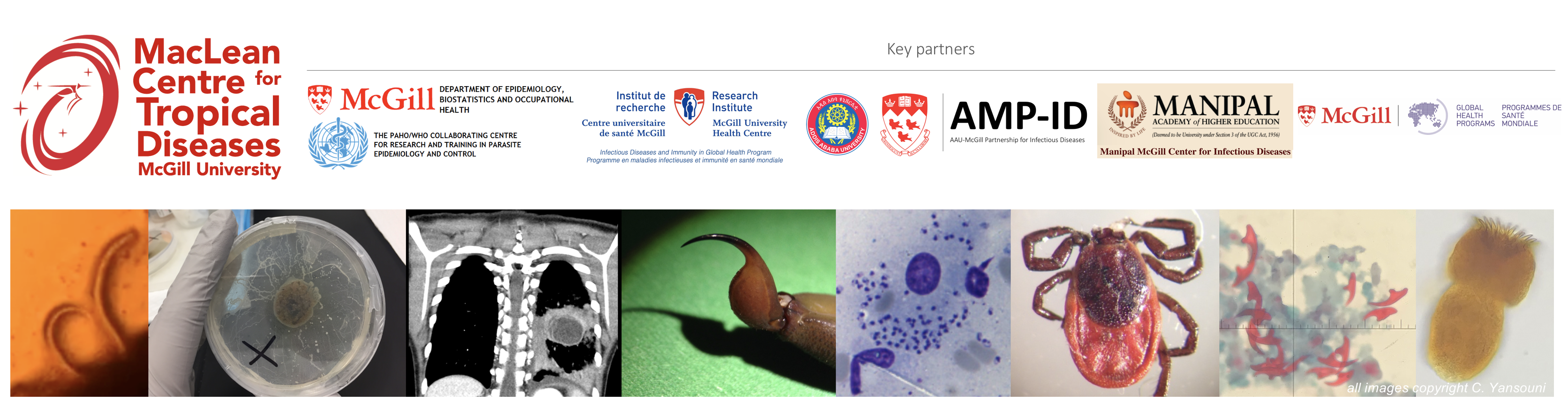 J.D. MacLean Centre for Tropical Medicine logo including key partners