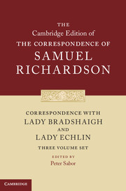 Couverture The Cambridge Edition of the Correspondence of Samuel Richardson