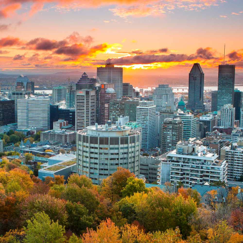 View of the city of Montreal