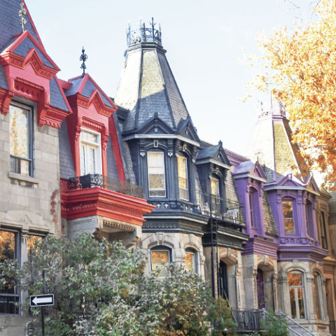 Photo de bâtiments typiques de Montréal