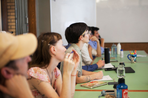 students in studio