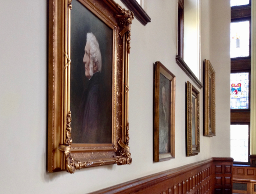 Photo of the portraits in Redpath Hall