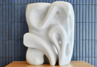 Peter Monk, Genesis, 2013, carved white Carrara marble sculpture. Gift of Peter and Joan Monk for the Faculty of Medicine class of 1987 who wish to memorialize their lost classmates who have passed away. © Peter Monk