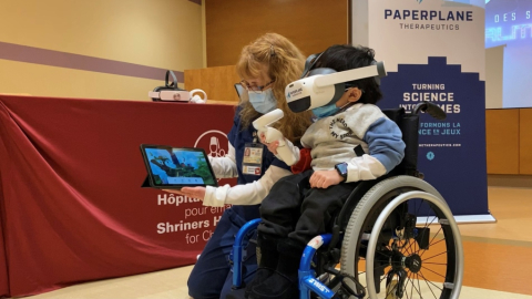 Child using VR
