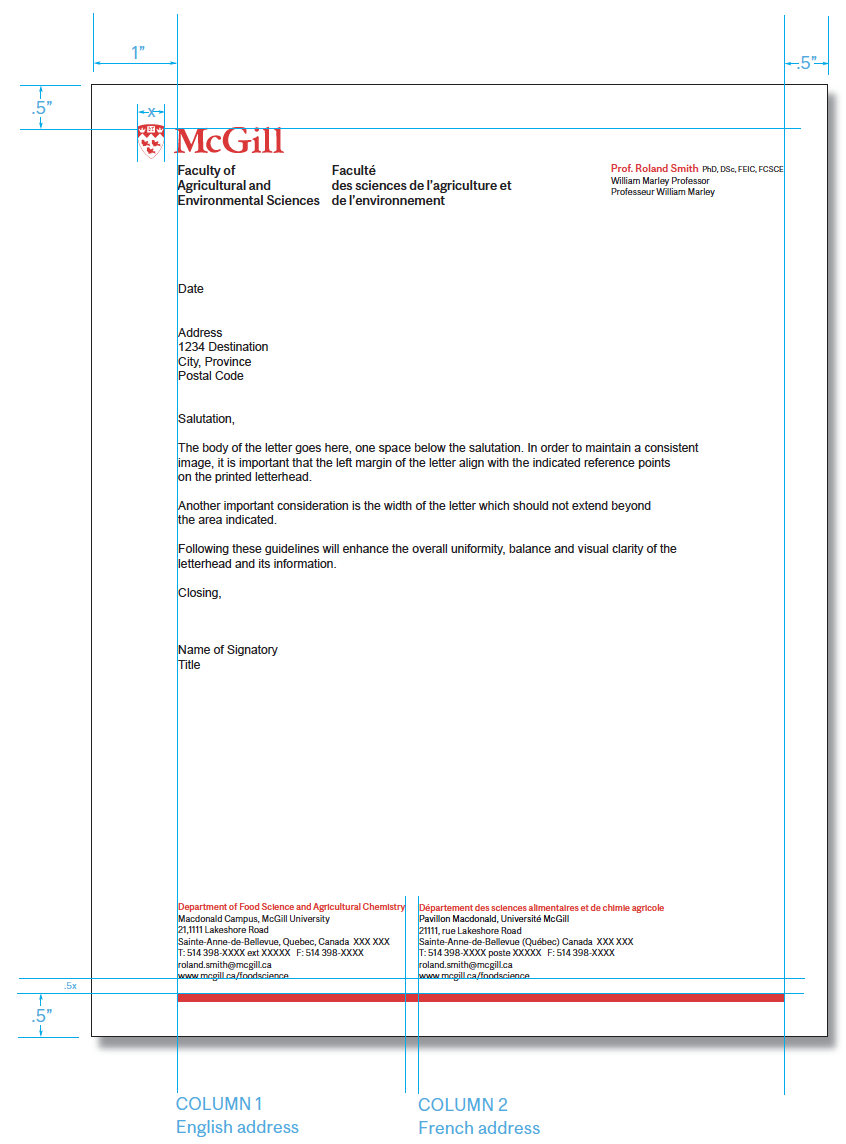 Letterhead standard billingual