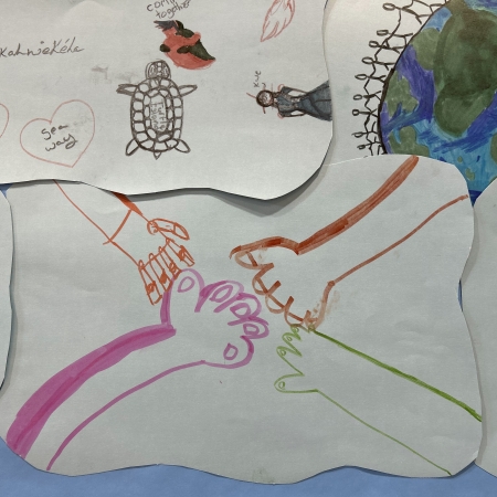 students art of hands coming together