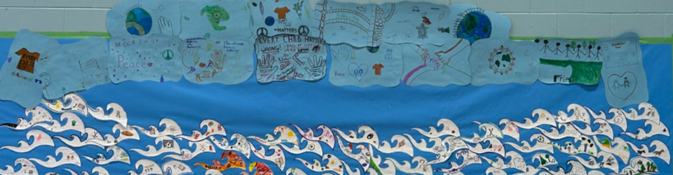 Childrens Art project waves