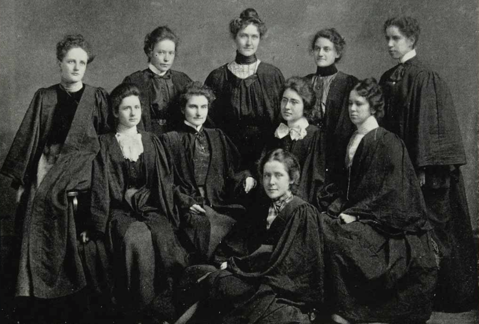 vintage group photo of female McGill students