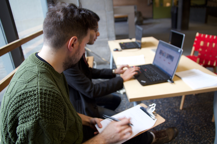 Usability testing in progress