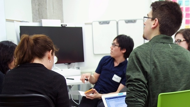 Student participating in a workshop in the Faculty of Arts