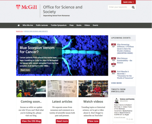 OSS new home page