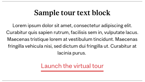 Sample virtual tour block