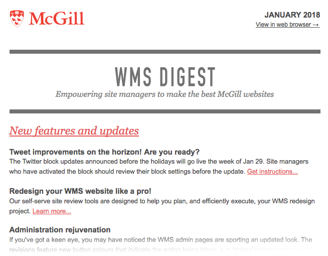 WMS Digest, January 2018