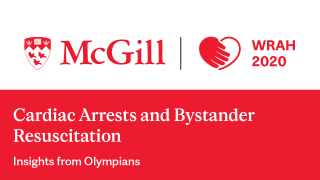 slide with WRAH logo and text: Cardiac Arrests and Bystander Resuscitation: Insights from Olympians 