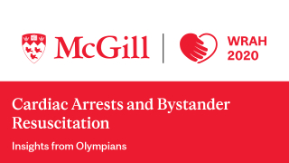 slide with WRAH logo and text: Cardiac Arrests and Bystander Resuscitation: Insights from Olympians